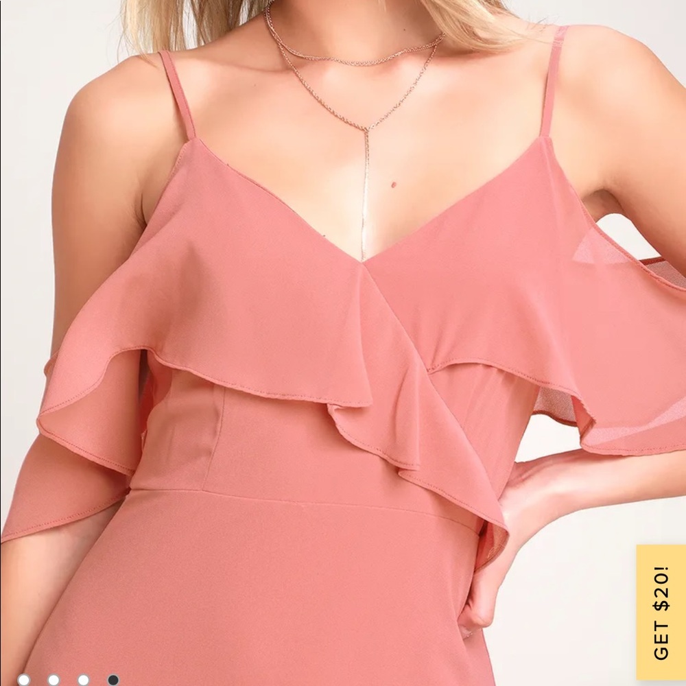 Caden Rusty Rose Off-the-Shoulder Ruffled Maxi - Picture 5 of 7